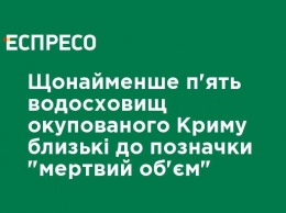 Как минимум пять водохранилищ оккупированного Крыма близки к отметке "мертвый объем"