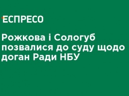 Рожкова и Сологуб подали в суд из-за выговоров Совета НБУ