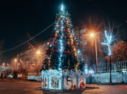 В Днепре на проспекте Мира украсили новогоднюю елку