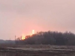 В Полтавской области произошел мощный взрыв на газопроводе (видео)