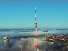 С высоты птичьего полета: как выглядит Запорожье туманное (видео)