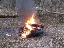 Стрельба в Полтаве: на Леваде нашли сожженный мотоцикл