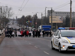 "Тарифный протест" блокировал дорогу на Киев в Житомире