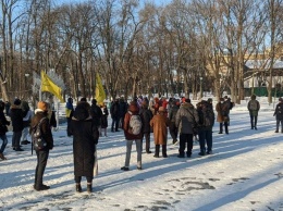 В харьковском саду Шевченко проходит пикет против охранников парка