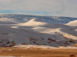 В пустыне Сахаре выпал снег (видео)