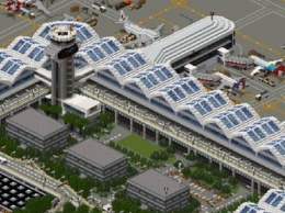 В Minecraft уже год строят город с аэропортом