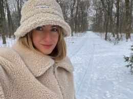 Ведущая Леся Никитюк обнажилась на морозе