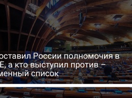 Кто оставил России полномочия в ПАСЕ, а кто выступил против - поименный список