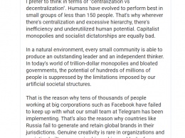 Дуров на примере капитализма и социализма объяснил, почему Facebook хуже Telegram