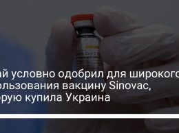 Китай условно одобрил для широкого использования вакцину Sinovac, которую купила Украина