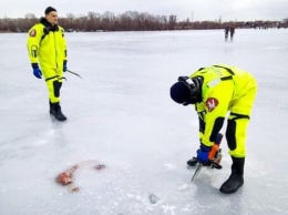 В Киеве спасатели доставали тело утопленника с помощью бензопилы