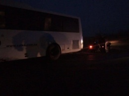 В Мелитопольском районе автобус с людьми съехал в кювет - вытаскивали спасатели