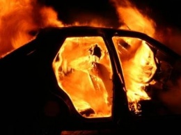 В Запорожье на проспекте загорелась иномарка