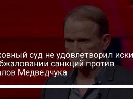 Верховный суд не удовлетворил иски об обжаловании санкций против каналов Медведчука