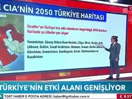 Турецкие СМИ показали карту, где в зону влияния Турции вошли Крым и Донбасс