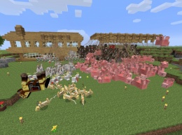 Игрок в Minecraft устроил сражение с участием тысячи свиней и стольких же кур - исход получился неожиданным