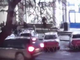 В Одессе полицейский автомобиль наехал на пожилую женщину прямо на остановке,- ВИДЕО