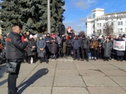 В «красном» Житомире предприниматели вышли на протест из-за локдауна