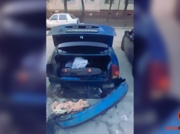В Днепре на проспекте Героев горел Daewoo: пострадал водитель