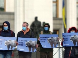 В Киеве возле Рады митинговали зоозащитники