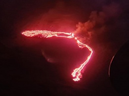 В Исландии сняли извержение спавшего 6000 лет вулкана