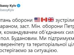 На фоне обострения на Донбассе военные атташе США, Канады и Британии встретились с министром обороны Украины