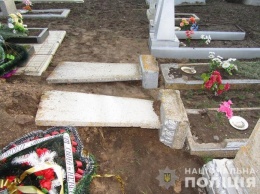 В Мелитопольском районе школьник устроил погром на кладбище (ФОТО)