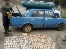 На Днепропетровщине задержали браконьера, ловившего рыбу сетями и во время нереста