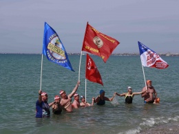 В Евпатории встретили участников народно-патриотической акции «Доплыть до Победы»