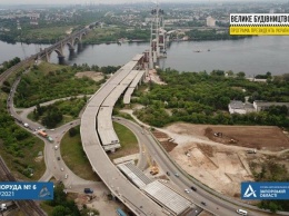 Строительство балочного моста в Запорожье: подрядчик готовится к третьему этапу "надвижки"