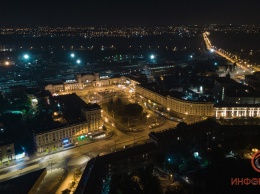 Город засыпает: как выглядит ночной Днепр с высоты