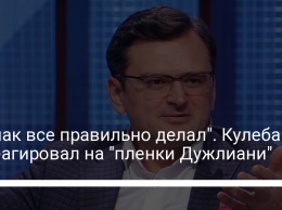 "Ермак все правильно делал". Кулеба отреагировал на "пленки Дужлиани"