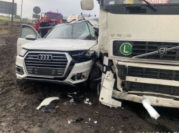 На Херсонщине Audi столкнулось с грузовиком: погибла супружеская пара и их шестилетний ребенок