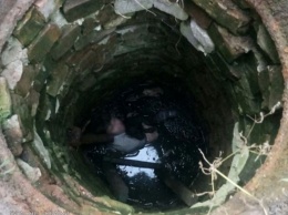В Кривом Роге, спасая щенка, мужчина застрял в выгребной яме