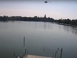 Появилось видео падения вертолета в Польше
