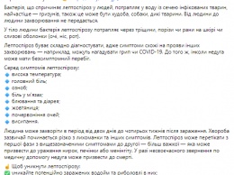Медики объяснили украинцам, как не перепутать лептоспироз и коронавирус