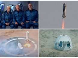 Туристы в космосе: яркие фото и видео рекордного полета Безоса