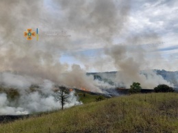 Под Харьковом - масштабный пожар, тушили несколько часов