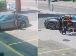 Видео: боец ММА застукал вора за попыткой украсть его авто