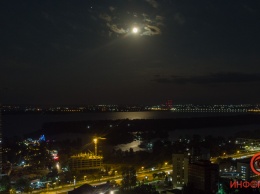 Магия ночи: над Днепром повисла полная луна