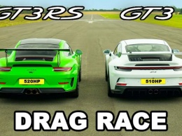 Porsche 911 GT3 против GT3 RS в самом «звучащем» дрэге (ВИДЕО)