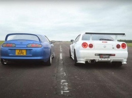 800-сильный Nissan GT-R против 900-сильной «Супры» (ВИДЕО)