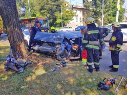 Машина всмятку: в ДТП на улице Криворожской погиб водитель