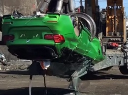 Тюнинг не задался: полиция уничтожила BMW M3 из частей ворованных машин (ВИДЕО)