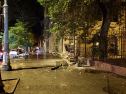 Со здания библиотеки Одесского университета упали фрагменты фасада
