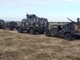 Морпехи в Николаевской области на танках вели бой с условным противником. Фото