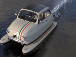Fiat 500 превратили в лодку