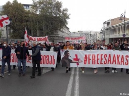 Как в Тбилиси требовали освободить Саакашвили