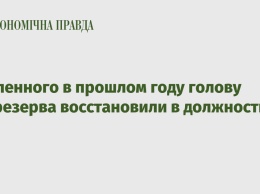 Уволенного в прошлом году голову Госрезерва восстановили в должности