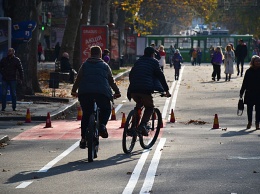 На пешеходной центральной улице Николаева разметили велодорожку (ФОТО)
